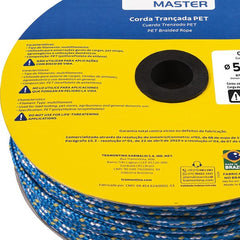 Corda Tramontina Master Pet 5mm 190m Carga 203,5Kgf Azul Branca Amarela