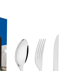 Faqueiro Aço Inox 16 Peças Com Faca Para Churrasco Linha Havana