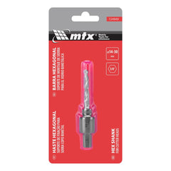 Haste Sextavada Serra Copo Bimetal 30mm Aço 45 5/8'' MTX 724949 Broca Guia