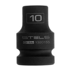 Soquete Sextavado De Impacto 10mm 1/2'' CrMo Stels 1320155 Alta Resistência