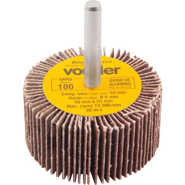 Roda de Lixa 50x25mm com Haste G100 Vonder