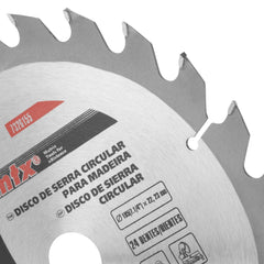 Disco Serra Circular 185mm (7,1/4'') 22,23mm 24 Dentes Para Madeira Mtx
