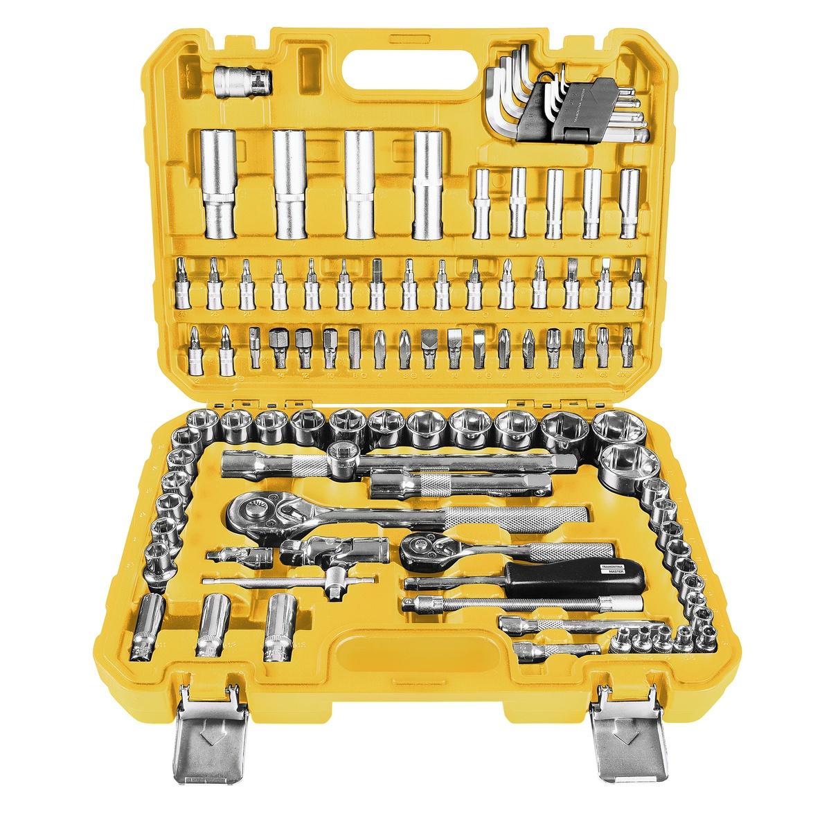 Jogo de Ferramentas 99 Peças Tramontina Master Kit Completo Aço Cromo Vanádio S2 Para Profissionais