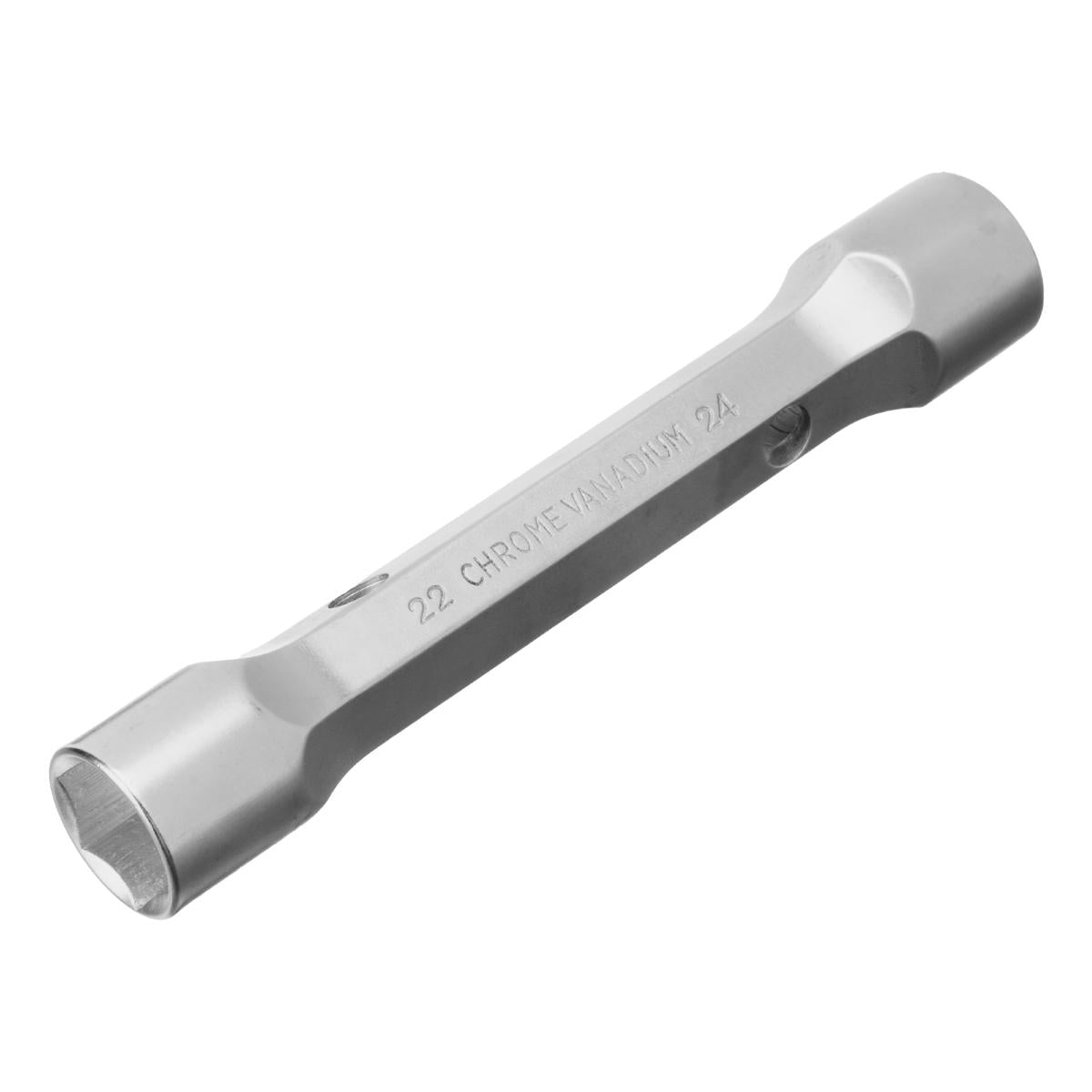 Chave Sextavada Tubular CrV 22-24mm Reforçada 1PC Cromado Stels 1377755