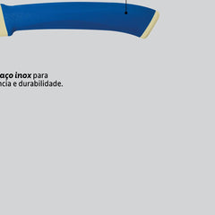 Faca Para Tomate Tramontina Felice 4 Polegadas Aço Inox E Cabo Polipropileno Azul Microsserrilhada