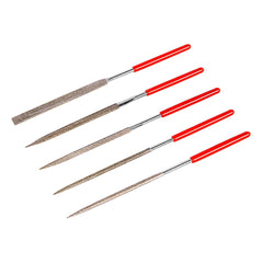 Jogo De Limas Agulha Diamantadas 140X70X3mm 5 Pçs Precisão Mtx 158339