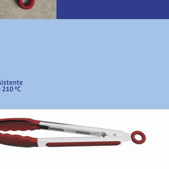 Pegador Multiuso Tramontina Softta Silicone Vermelho 27 Cm Resistente 210 Graus Aço Inox