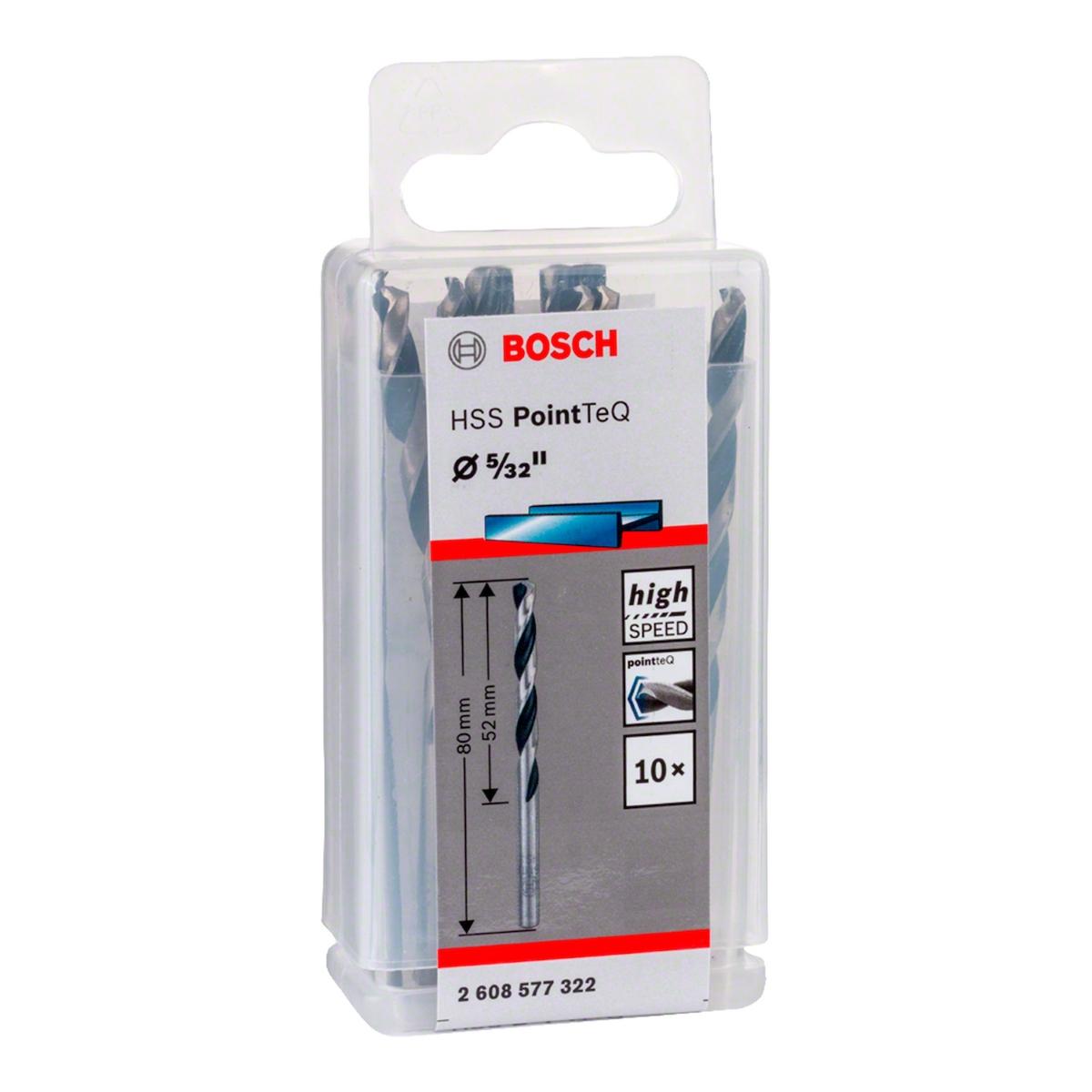 Broca Metal Bosch Aço Rápido Hss-Pointteq 5/32'' 10 Peças