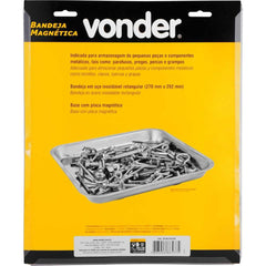 Bandeja Magnética Retangular 270X292Mm Inox Vonder 25Mm 1,38Kg