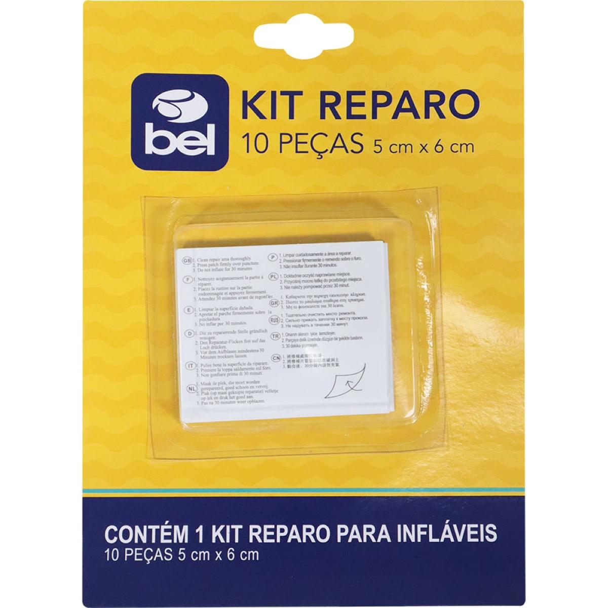 Kit Reparo 10 Peças Bel para Infláveis Piscinas Brinquedos e Colchões de Ar
