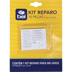 Kit Reparo 10 Peças Bel para Infláveis Piscinas Brinquedos e Colchões de Ar