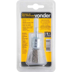 Escova Pincel 19Mm Haste 6Mm 20000Rpm Aço Inox Ondulado Vonder