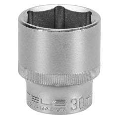 Soquete Sextavado 1/2'' 30mm Cromo Vanádio Com Clips Plástico Alta Durabilidade