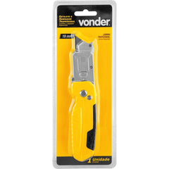 Estilete Raspador Trapezoidal Metalico Vonder 19mm 0,191kg Dobrável com 2 Lâminas