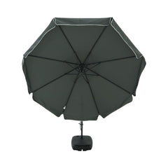 Ombrellone Suspenso Búzios 360° 3m Cinza + Base Preta Bel