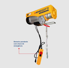 Guincho Coluna Prime 500/1000KG V2 12/6M Mono 220V Menegotti