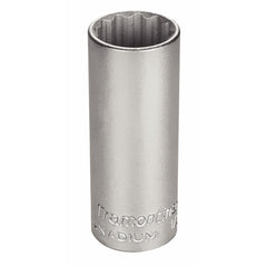 Soquete Estriado Longo 27mm 1/2 Aço Cromo Vanádio Hyper Drive Cromado Durável Tramontina PRO