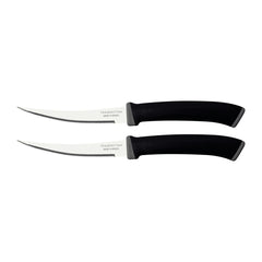 Conjunto 2 Facas Para Tomate Tramontina Felice Aço Inox E Cabo Polipropileno Preto Profissional