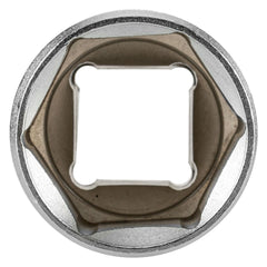 Soquete Sextavado 1/2'' 21mm Aço CrV 42 HRC Stels 1382155 Com Clips Plástico