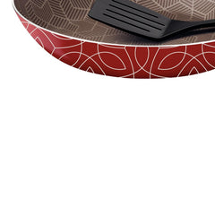 Frigideira 28 Cm 2,0 L Tramontina Paris Antiaderente Starflon Max Com Espátula Vermelha