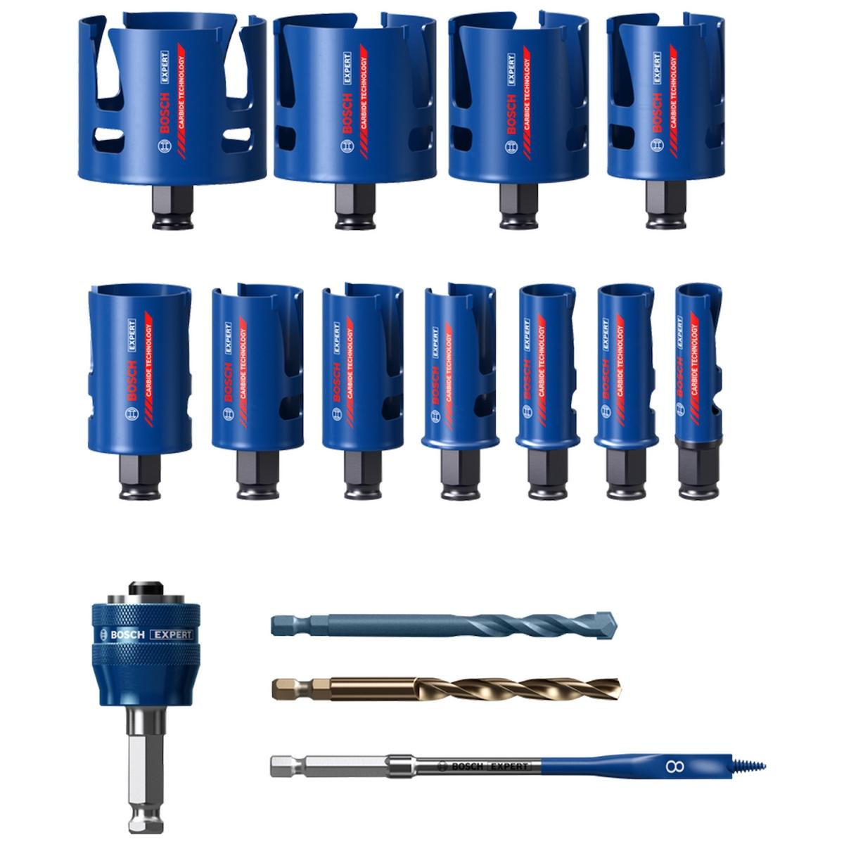 Kit Serra Copo Bosch Expert Construction Material 15 Peças