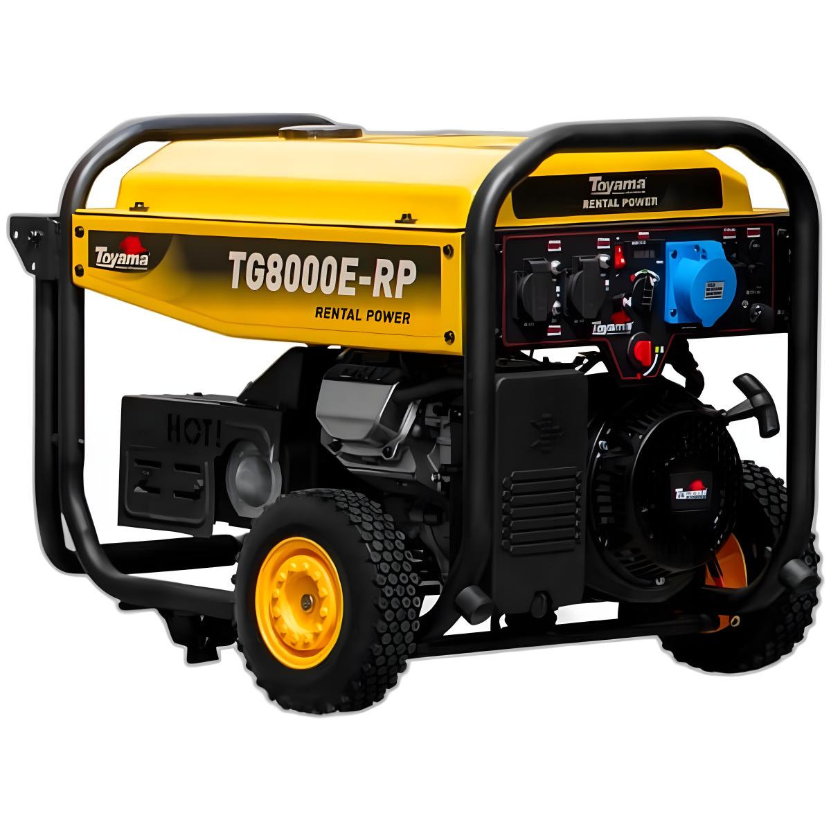 Gerador de Energia a Gasolina Toyama TG8000E-RP Monofásico Bivolt 120/220V 7.5kW Partida Elétrica AVR Profissional