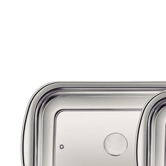 Kit Para Assar E Servir Tramontina Cosmos 4 Peças Aço Inox Fosco Com Tampa De Vidro
