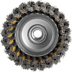 Escova Copo 4'' Rosca M14 8500Rpm Aço Inox Torcido Vonder