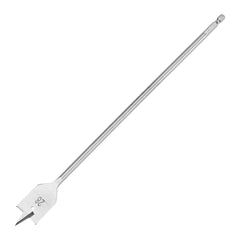 Broca Chata Para Madeira Longa 28mm 300mm Aço 45 Haste Hexagonal 7mm MTX 7040289 Furos Precisos