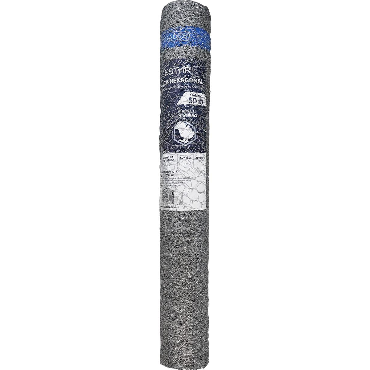 Tela Pinteiro Hexagonal  1,0 x 50 M BWG24 Tradestar