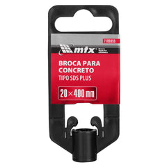 Broca Concreto SDS Plus 20x400mm 1PC MTX Liga Carboneto VK8 80-90HRC