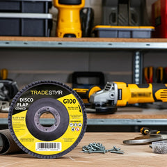 Disco Flap 115 mm G100 Fibra Cônico Aço Tradestar