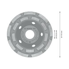 Prato Diamantado Bosch Pro Concrete Segmentado 115X22,23mm