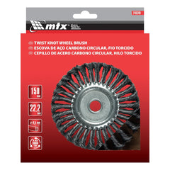 Escova Circular Aço Carbono Torcida 22mm 150mm Para Esmerilhadeira MTX 746349