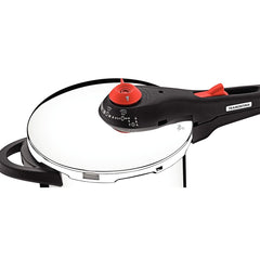 Panela De Pressão Tramontina Solar Aço Inox 6 L 22 cm Fundo Triplo 5 Dispositivos