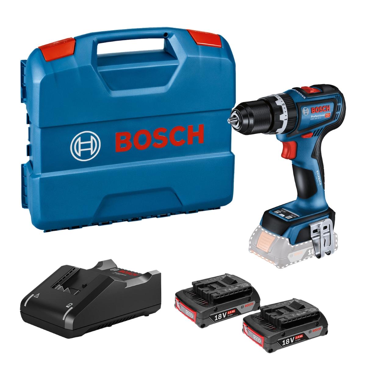 Furadeira Parafusadeira Bosch Gsb 18V-90C 18V + 2B E Maleta