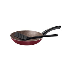 Frigideira Tramontina Paris Antiaderente Starflon Max 18 cm 0,6 L com Espátula de Nylon Vermelha