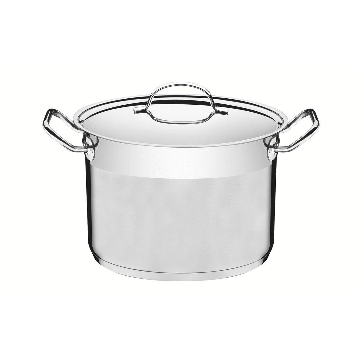 Caldeirão Tramontina Professional Aço Inox Fundo Triplo 24 cm 7,8 L Tampa Plana Satinado