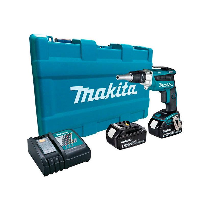 Parafusadeira Sem Fio 18V Encaixe 1/4'' Com 2 Baterias Carregador Bit Maleta DFS250RFE Makita