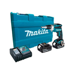 Parafusadeira Sem Fio 18V Encaixe 1/4'' Com 2 Baterias Carregador Bit Maleta DFS250RFE Makita