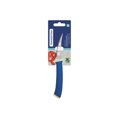 Faca Para Tomate Tramontina Felice Aço Inox 3 Polegadas Cabo Polipropileno Azul Fio Microsserrilhado