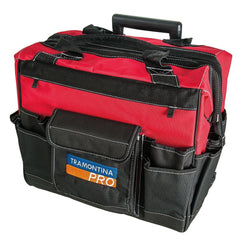 Bolsa para Ferramentas 18 Bolsos Tramontina PRO Rodas Emborrachadas e Cabo Telescópico