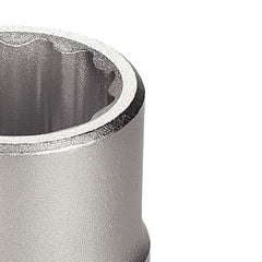 Soquete Estriado 22mm 3/4'' Cromado Aço Cromo Vanádio DIN 3124 Ideal Para Reparos Tramontina PRO