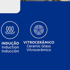 Caçarola Rasa Tramontina Solar Aço Inox Fundo Triplo 20 cm 2,9 L Silicone Indução