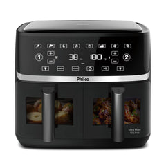 Fritadeira Air Fryer Philco PAF10A 10L Cesto Duplo 2000 Watts 220V