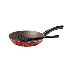Frigideira Tramontina Paris 20 cm 0,8 L Antiaderente Starflon Max Alumínio com Espátula Vermelha