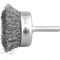 Escova Copo 2'' Haste 1/4'' 4500Rpm Aço Inox Ondulado Vonder 6325000002