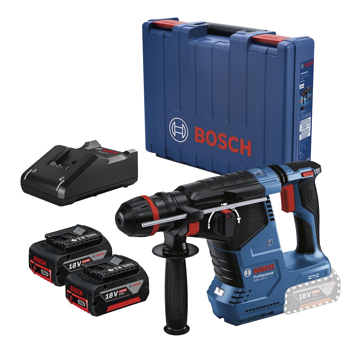 Martelete Rompedor Bosch Gbh 187-Li 18V 2 Baterias Em Maleta