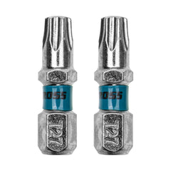 Bit Torx T27 25mm Aço Rápido 2 Pçs Gross Alta Resistência Magnético