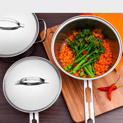 Panela Tramontina Allegra Aço Inox Fundo Triplo 16 Cm 1,5 L Indução